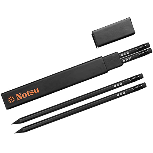 Notsu Set de 4 Lápices Negros #2 con Estuche miniatura 4