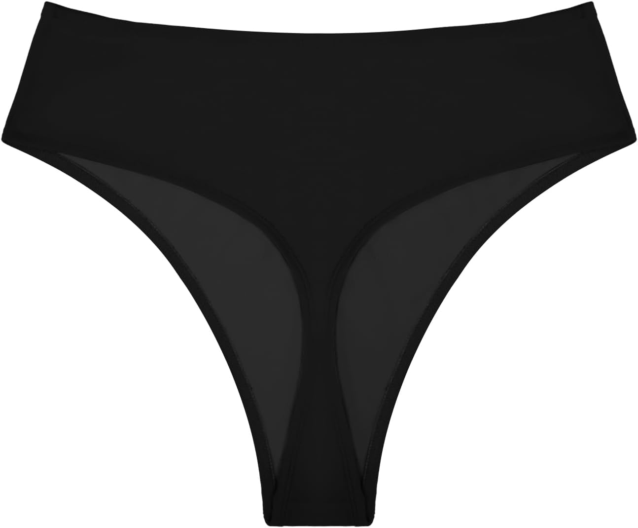 Bellecarrie Women's Thong Rave Bottoms High Waisted High Cut Bikini Bottoms… - Image 4