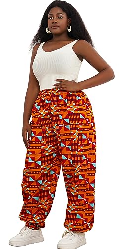 SHENBOLEN Women African Casual Print Long Pants Ankara Wax Pant Plus Size2