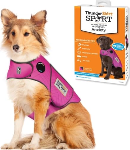 Image of ThunderShirt for Dogs Calming Anxiety Vest, Large, Fuchsia Sport