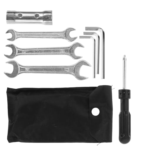 HIAKDOFT para Reparar Motos Kit de Enchufes y Destornilladores, Herramienta Metálica Resistente, Portátil para Uso en Taller y Viaje, Accesorios para Motocicleta