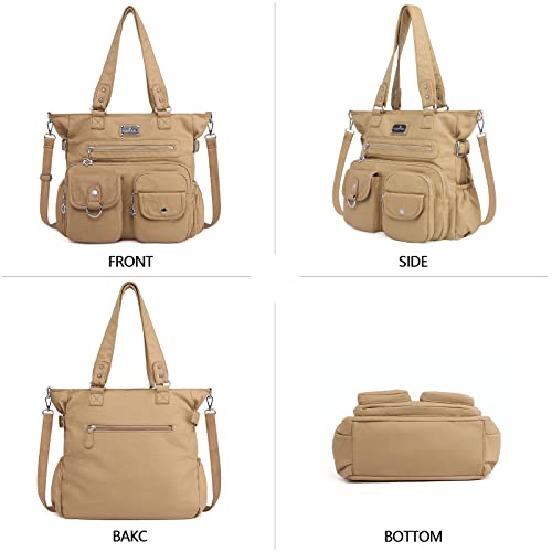 Image of Angelkiss Purses Handbags for Women PU Tote Satchel Bags for Women Pockets Shoulder Bags | PU