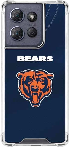 Skinit Clear Phone Case Compatible with Moto G Play 5G (2025) - Officially Licensed NFL Chicago Bears Double Vision Design