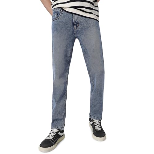 Image of Neostreak Men's Regular Fit Heavy Washed Jeans Stretchable