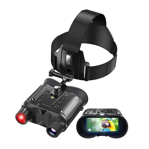 HMWOKPOT 1080P Night Vision Binoculars for Adults, Head Mounted Night Vision Goggles with Camera & 8X Digital Zoom 2.7 LCD Display for Hunting and Surveillance