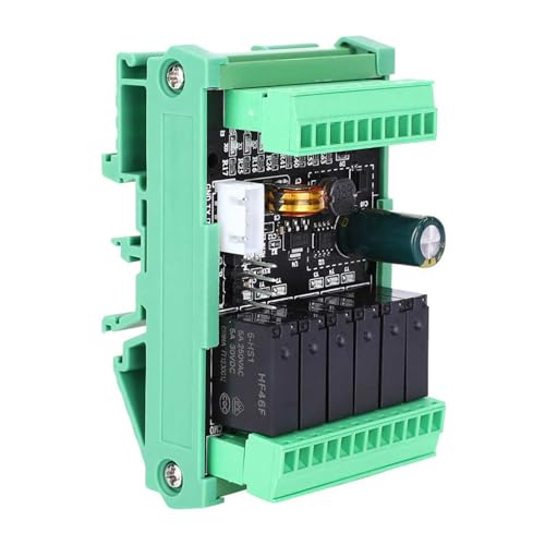 Placa PLC FX2N-14MR con alimentación 24V y base analógica integrada de 0-10V 4