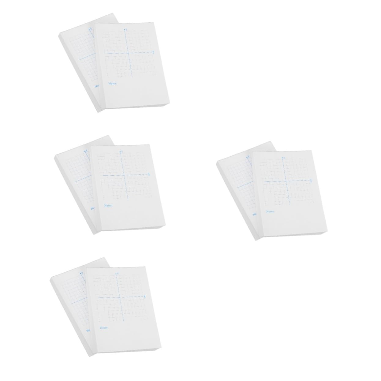 DOITOOL 4 Stück XY -Achsen -Übungsbuch Mathe-Zeichenpapiere -Millimeterpapier Mathe-Millimeterpapier Grafikpapier Papier zum Mathe-Zeichnen Notizblock aus Millimeterpapier Weiß