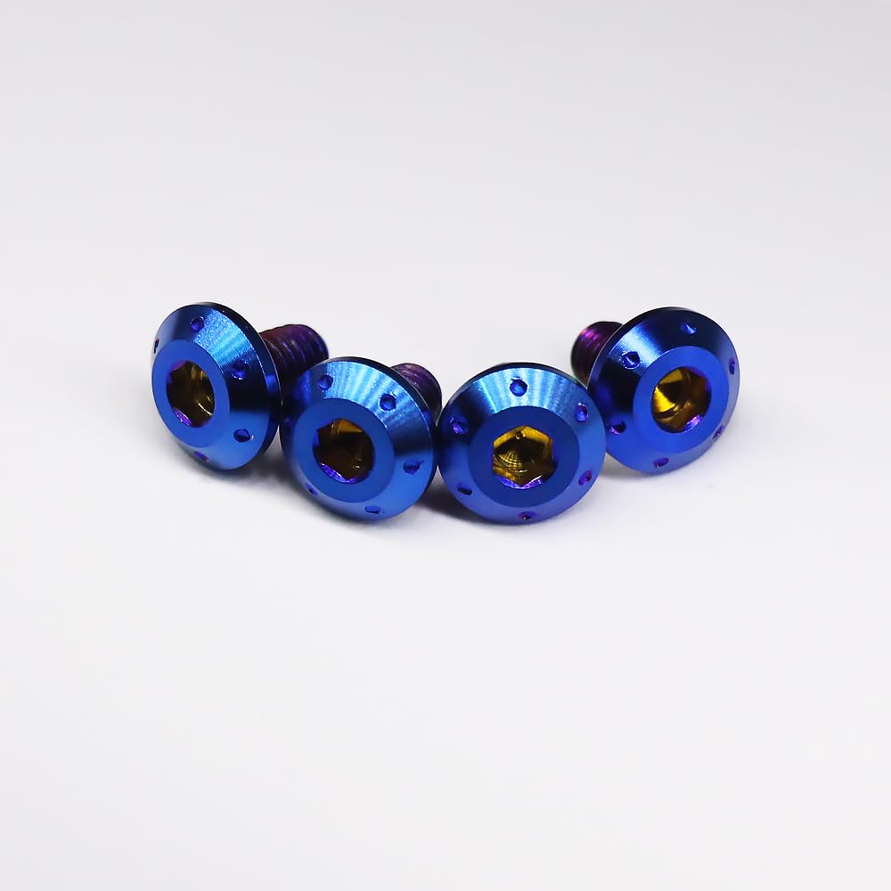 Generic Titanium M4 Replacement Parts Screw Set Motorcycle Helmet Accessories for X14 X15 (Neochrome)