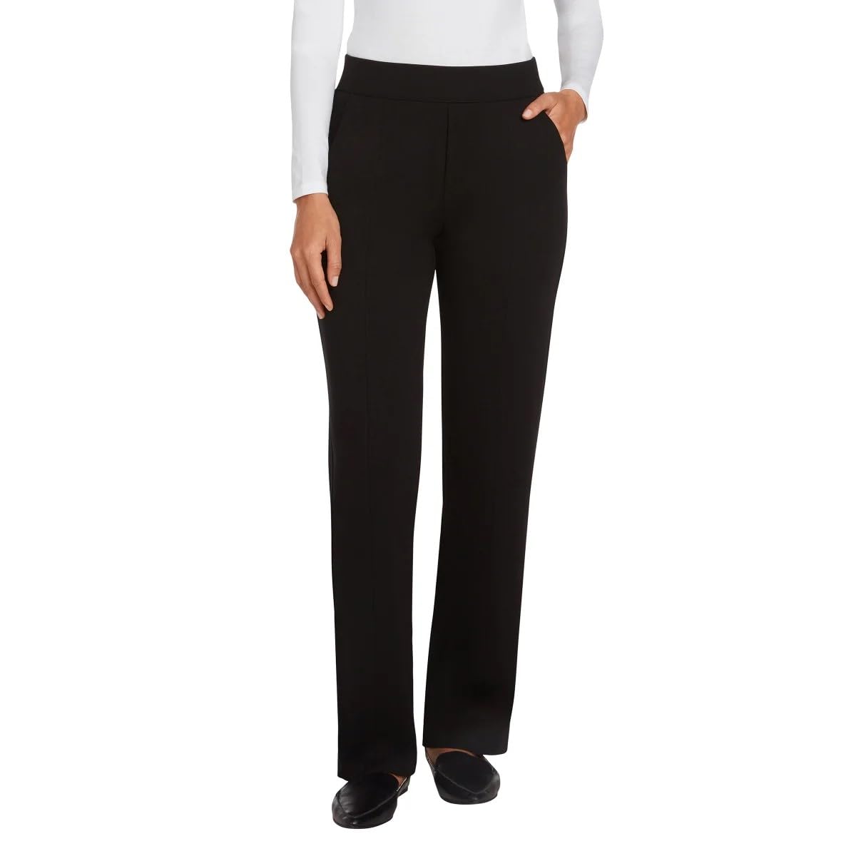 Matty M Womens Pull On Straight Leg Office Pants
