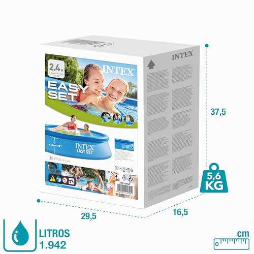 Miniatura 6 de Intex 55236 - Piscina Hinchable, Ø244x61 Cm, 1.942 Litros, Piscina Redonda, Para 2 Personas