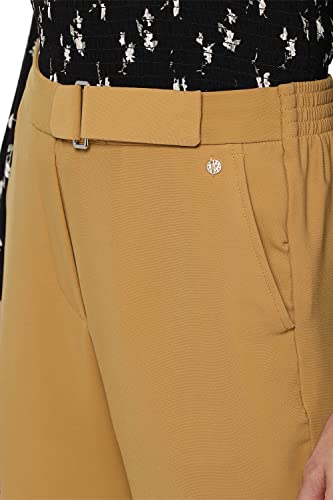 Image of Van Heusen Women High Rise Belted Formal Regular Fit Pants