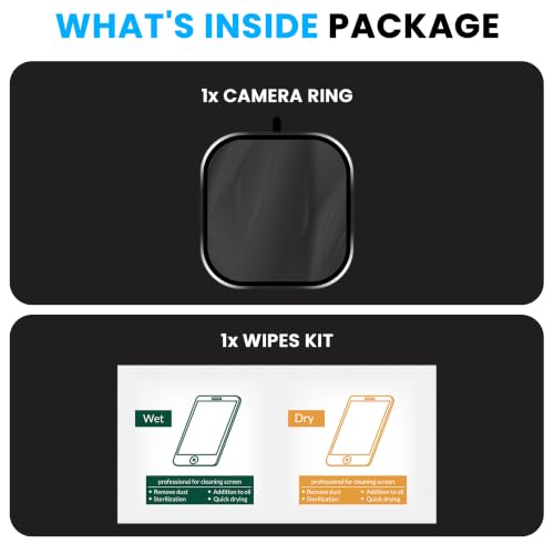 Image of ArmourPro Camera Lens Protector for IQOO 15 (6.85 Inches) Tough HD Individual Aluminum Alloy Rings 9H Camera Cover, Scratch-Resistant,Camera Lens Protection| Black, 1 Pack