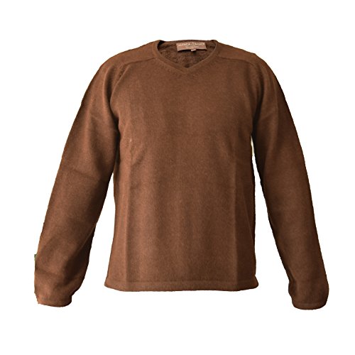 Men's Handmade 100% Alpaca Wool V-Neck Sweater