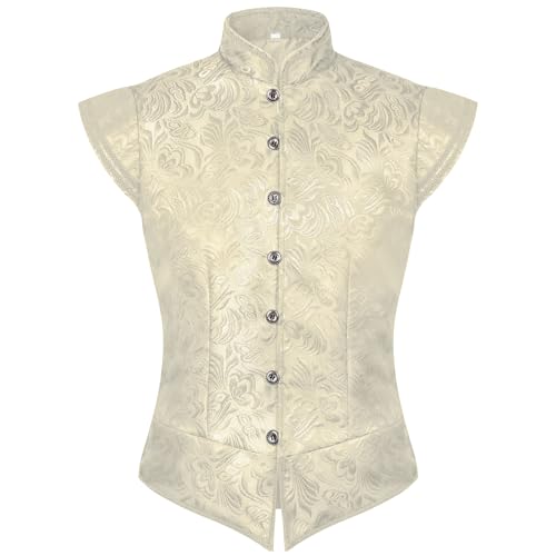 Adult Tudor Vest Victorian Suit Mens Gothic Steampunk Vest