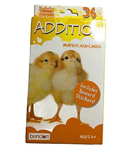 Cartes Bendon Addition Math Flash avec 36 cartes d'apprentissage et autocollants