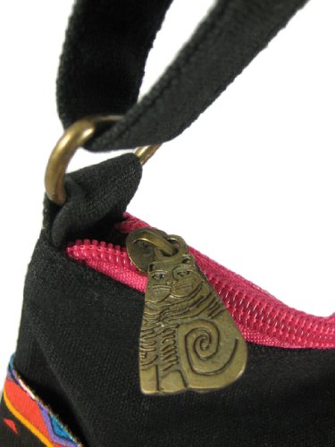 Laurel Burch Crossbody Purse Zipper Top 10"X10", Feline Friends, Multicoloured3