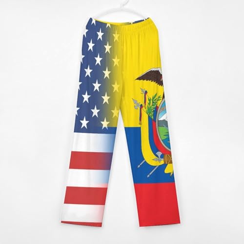 American And Ecuador FlagChildren's Casual Pajamas120CM2