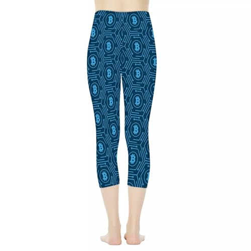 Cow Daisies Capri Pants for Women High Waist Workout Yoga Pants Tummy Control Crop Leggings - Image 3