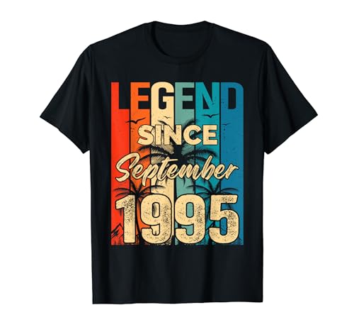 Photo de Legend Since September 1995 September 1995 Birthday Retro T-Shirt