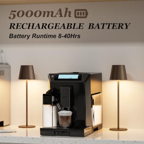 Image of Kakanuo Brown Cordless Table Lamp Rechargeable, Battery Operated
