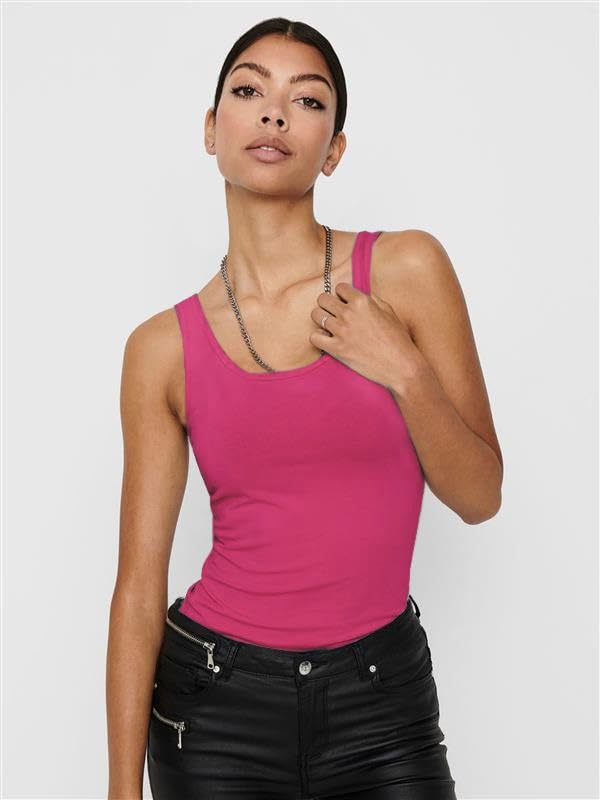 VERO MODA Damen VMMAXI My Soft Long Tank TOP GA 3PACK Bumblebee, Cabaret, Caneel BayM – Ansicht 3