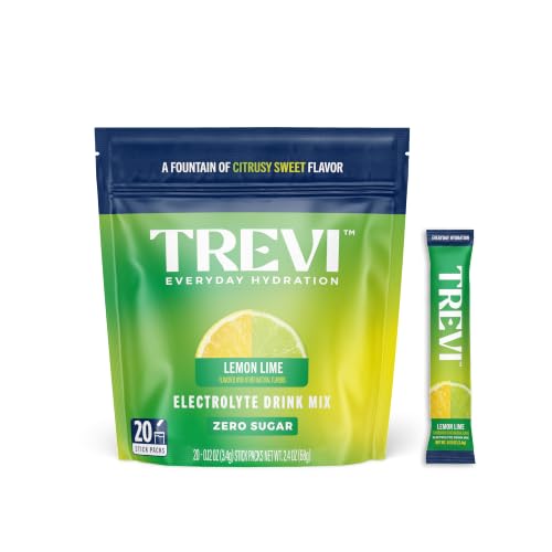 Image of TREVI Electrolytes Powder Packets, Sugar Free Hydration, Lemon Lime 20 Pack
