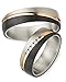 123traumringe Eheringe in Carbon & Titan I Partnerringe mit 5 Zirkonia & Etui I Gravierbare Eheringe mit Ringgröße 50-72 mm I Hochwertige Verlobungsringe in 6 mm Breite & 2 mm Stärke I S 57