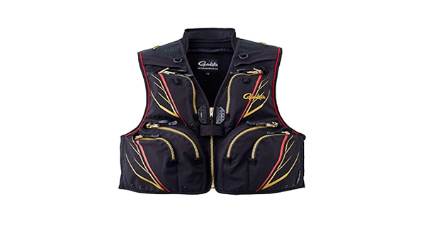 保証書付】 がまかつ ショートハーフメッシュベスト GM-2328 ブラック