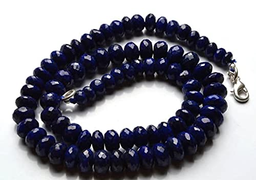 Saphir bleu rondelle perles haut de gamme pour création de bijoux