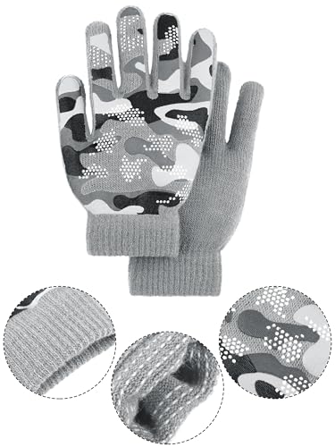 Cooraby 4 Pair Stretch Winter Kids Gloves - Full Fingers Magic Gloves for Boys & Girls2