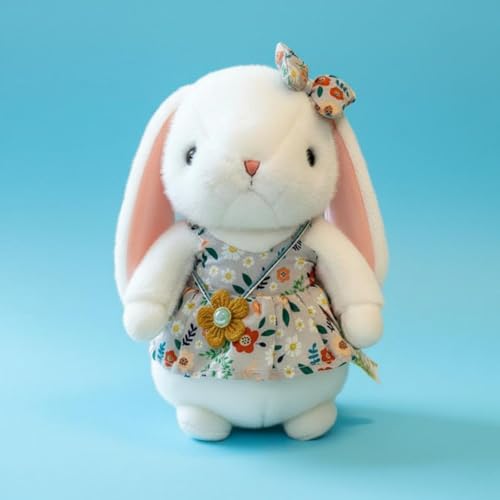 Lapin en peluche jaune clair doudou aux longues oreilles
