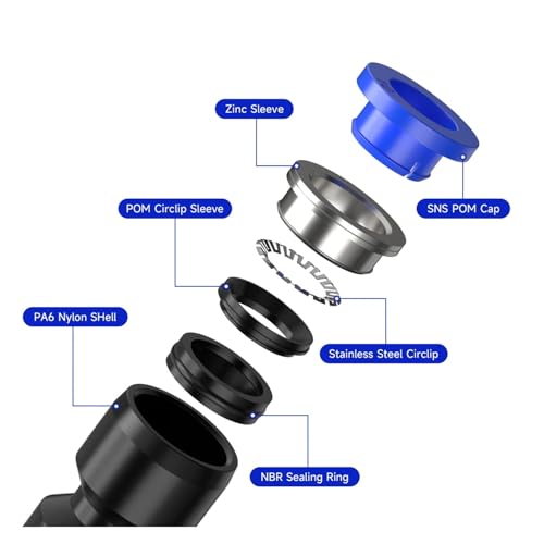 Conector de manguera PY14 de 14mm tipo Y para tubos neumáticos rápidos 4