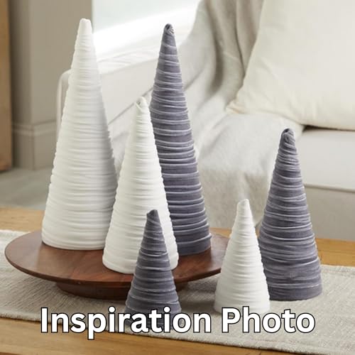 Image of Set of 3 Gray Velvet Trees, Winter Wedding Centerpiece, Modern Valentine Accent, Elegant Entryway, Office Bookshelf, Cozy Handcrafted Gift for (Gray)