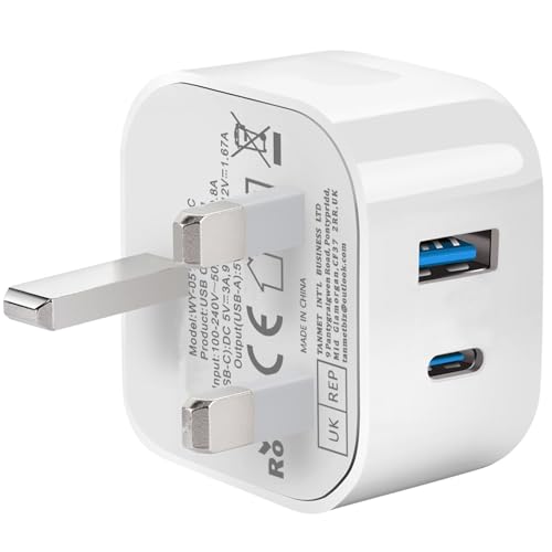 USB C Plug Charger Fast Charge,TEYASI 20W USB Type C Charger Power Adapter Plug UK Fast Charging for iPhone 16/16 Pro/15/15 Pro/15 Plus/15 Pro Max/14/14 Pro/14 Pro Max/13/13 Pro/12//11,iPad