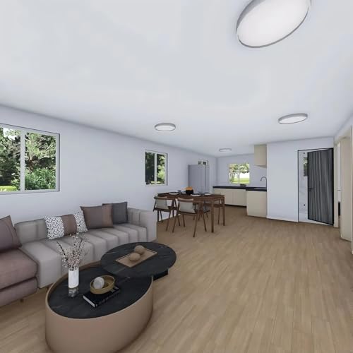 20ft Prefab Tiny Home for Sale, Expandable Mobile Container House to Live in for Adults, 2 Bedroom Tiny House with Fully Equipped Bathroom and Kitchen, Modular Foldable Home for Backyard & Off-Grid - Image 3