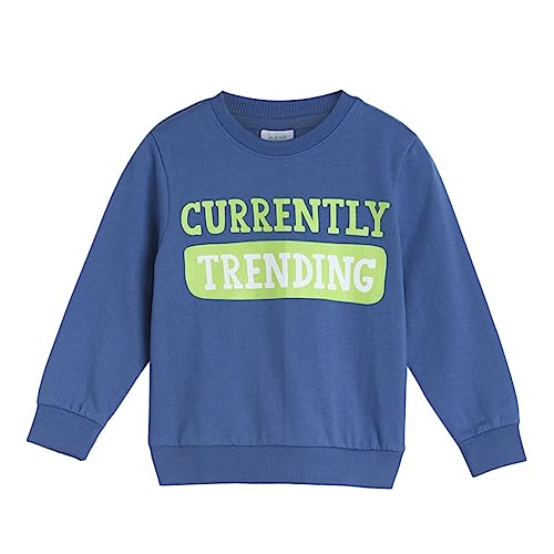 Image of miniklub Baby Round Neck Full Sleeve Knitted Cotton Sweat Shirt (Blue Color)