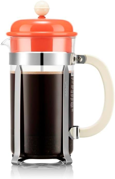 Bodum Cafettiera 1918-761 Coffee Maker, Coffee Press, French Press, Coffee Maker, 33.8 fl oz (1,000 ml), Cool Blue, Stainless Steel Filter, Glass Beaker, Immersion Type, Coffee [Genuine Product]
