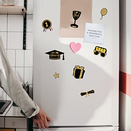 20Pcs Graduation Car Magnets, 2023 Grad Magnets Congrats Grad Colorful Graduation Car Decorations 2023 Grad Magnetic Stickers For Car Refrigerator And Other Iron Surfaces #TOP4