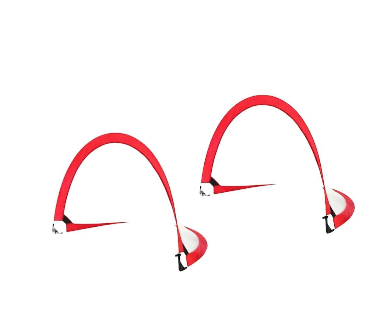 Bdit accessori Set 2 Porte da Calcio Pieghevoli 180x100x100 cm con Borsa Trasporto – Facile Montaggio, Portatile per Giardino, Spiaggia, Parco, Casa – Per Bambini e Adulti