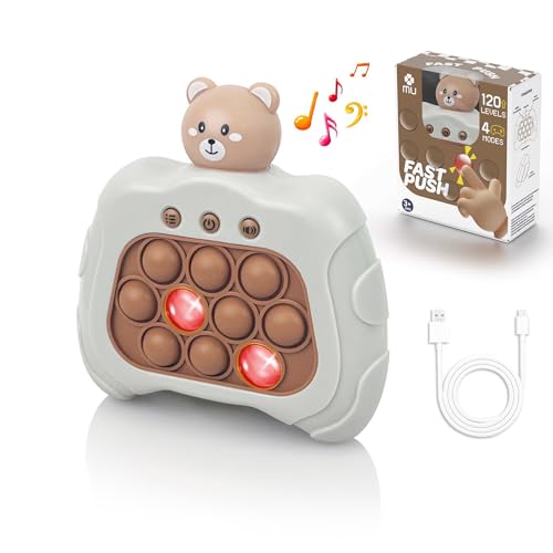 【No Requiere Pilas】 m Mu Juguete Pop It Electrónico Fidget Toys Recargable, 4 Modos, 120 Niveles, Hecho De Silicona. Regalo Ideal para Niños Y Adultos. Popit Juguete Sensorial