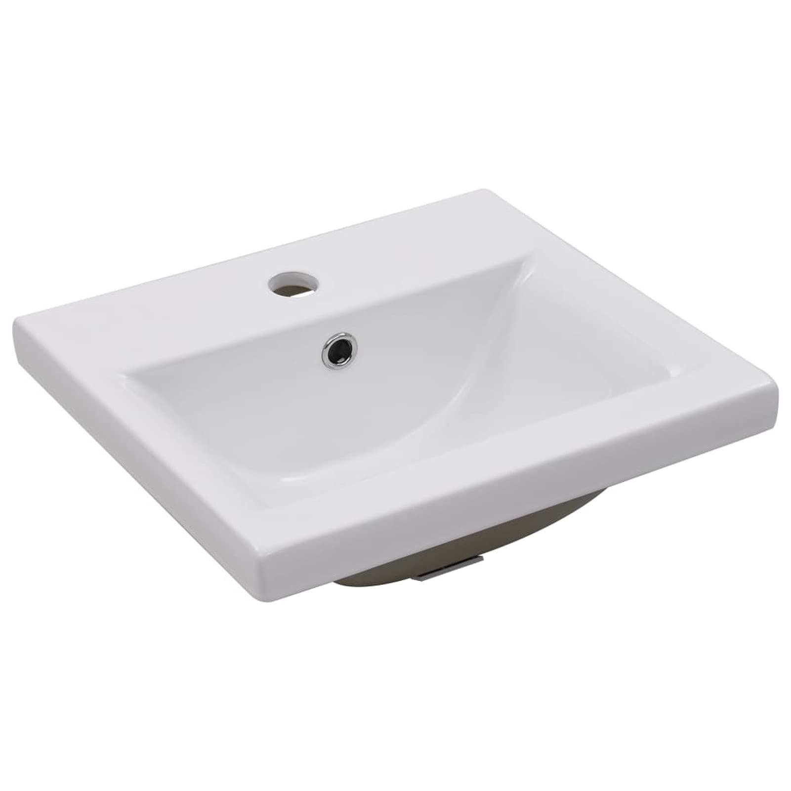 ShGaxin Lavabo encastrado, Lavabo sobre Encimera, Lavabo Baño, Muebles De Baño, Mueble Lavabo, de cerámica Blanco 42x39x18 cm