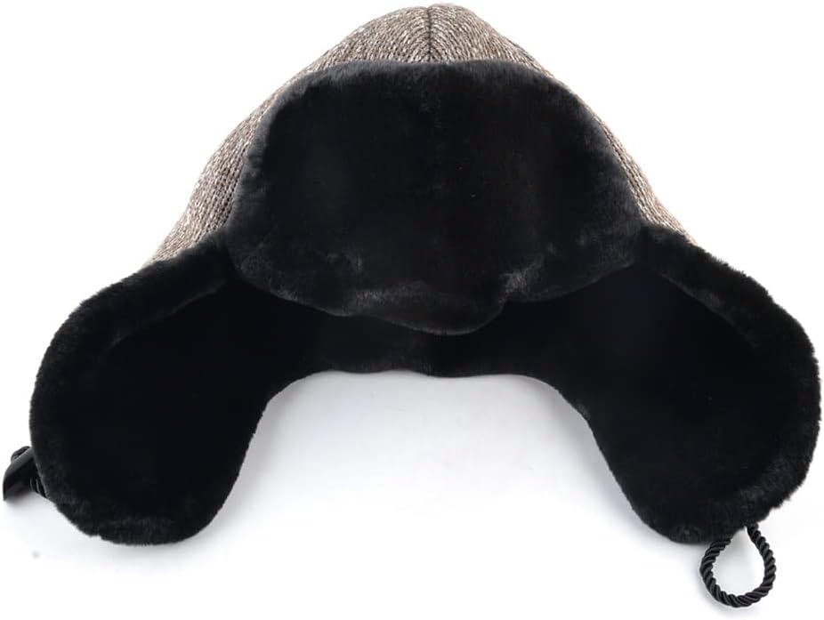 VIDI Solid Color Aviator Hats Men's Winter Women's Knitted Wool Thickened Warm Earmuffs Bone Wushankaxuelei Hood