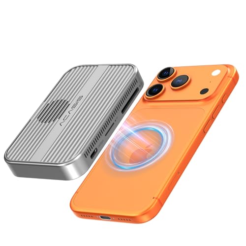 ACASIS 10Gbps Magnetic M.2 NVMe SSD Enclosure With 4K ProRes Recording M.2 EnclosureCompatible IPhone 17/16/15 Pro/Pro Max Magnetic SSD Enclosure with Cooling Fan For Video Editor/Blogger/Videographer