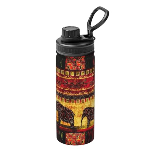 Gourde inox éléphant patchwork étanche pour le camping - 2