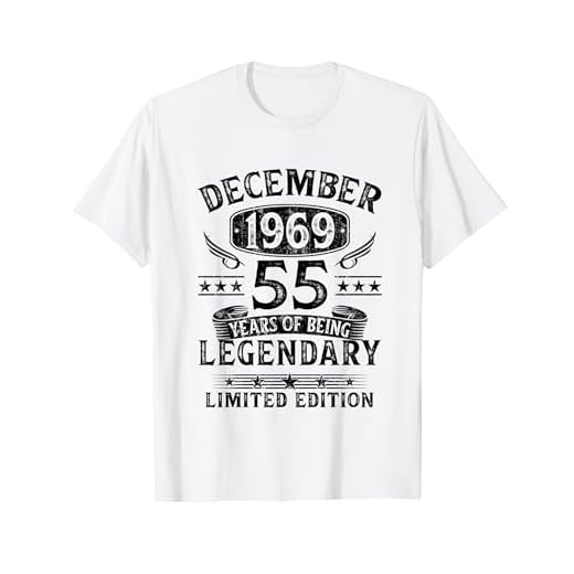 Regalo 55 Años Hombre Mujer Fabricado En Diciembre 1969 Camiseta