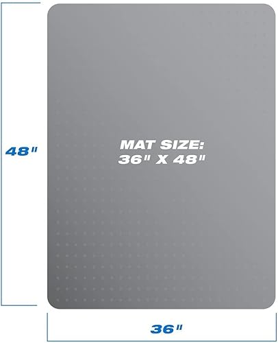 Miniatura 6 de Kuyal Tapete para silla de oficina para suelos alfombrados, resistente, transparente, protege el suelo para alfombras de pelo bajo y medio,