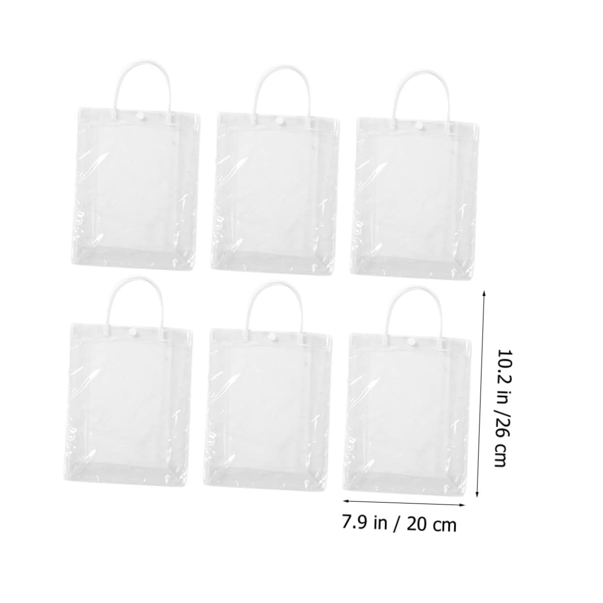 HEMOTON 12piezas Bolsas Tote Transparentes para Niño Niña para Pintar y Decorar Familia Material Ligero y Resistente para Manualidades y Almacenamiento