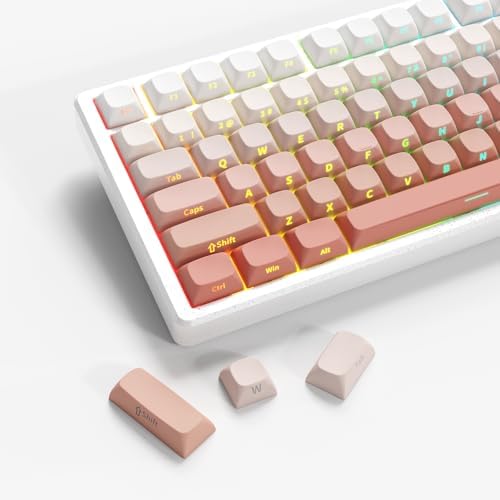 YTGRF-Cherry Profile Side Printed PBT Keycaps, 135 Key Minimalist Double Shot Shine Custom Keycap Gradient Key Cap Cherry Mx Switches Mechanical Keybo - View #8