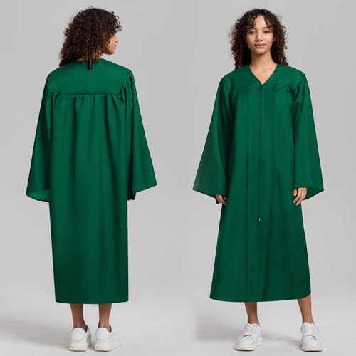 Image of 2026 Graduation Cap and Gown Matte Unisex for High School Bachelor | Heavyweight Matte Polyester, Zipper Closure, Adjustable Cap with 2026 Tassel, Sizes 39-60, Bulk Orders Available