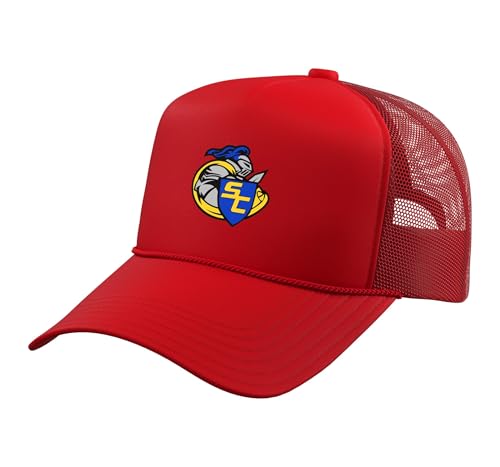 Stewart County High School Knight Trucker Hat with Adjustable Mesh Back, Red
